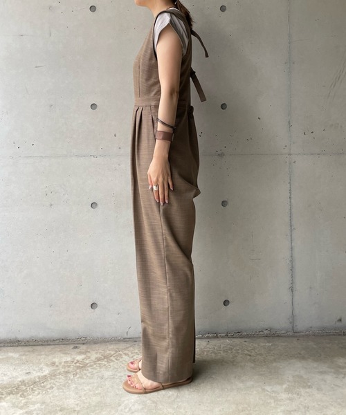 DouDou（ドゥドゥ）の「【WEB限定】バックベルトコンビネゾン（つなぎ/オールインワン・レディース・ブラウン/ブラック・FREE）」の19枚目の写真