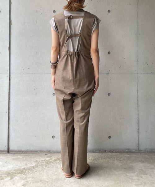 DouDou（ドゥドゥ）の「【WEB限定】バックベルトコンビネゾン（つなぎ/オールインワン・レディース・ブラウン/ブラック・FREE）」の13枚目の写真