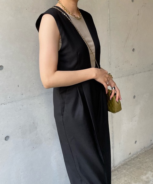 DouDou（ドゥドゥ）の「【WEB限定】バックベルトコンビネゾン（つなぎ/オールインワン・レディース・ブラウン/ブラック・FREE）」の20枚目の写真