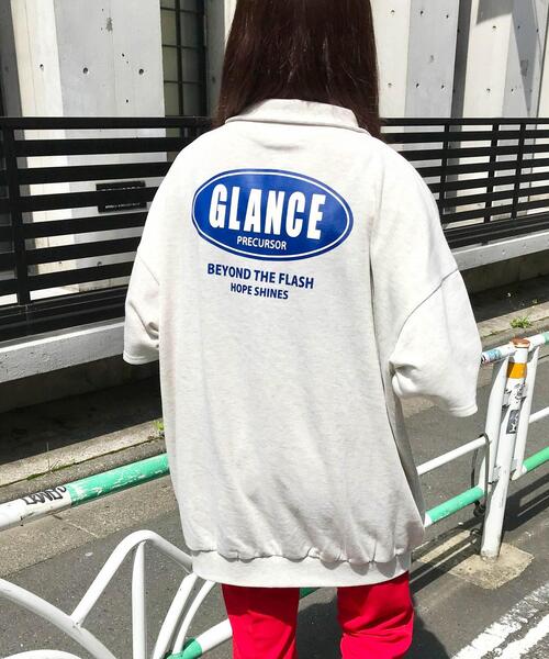INGNI(イング)の「ハーフZIPサークルロゴミニスウェットトップス(Tシャツ/カットソー・レディース・オフホワイト/イエロー/ブルー/オートミール・M)」の1枚目の写真