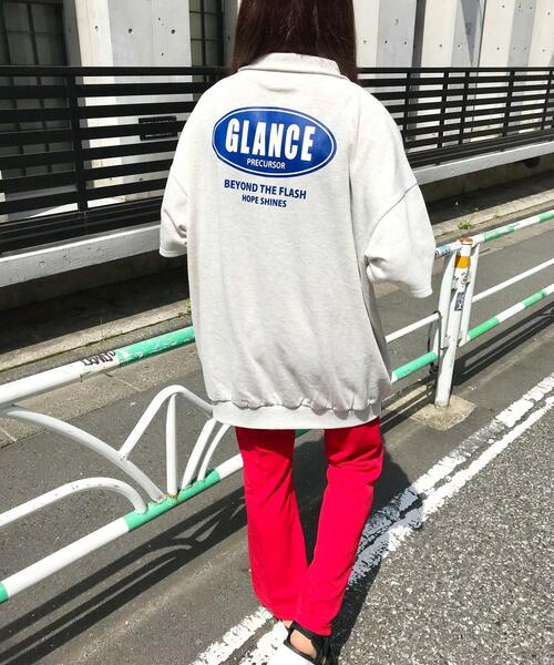 INGNI(イング)の「ハーフZIPサークルロゴミニスウェットトップス(Tシャツ/カットソー・レディース・オフホワイト/イエロー/ブルー/オートミール・M)」の17枚目の写真