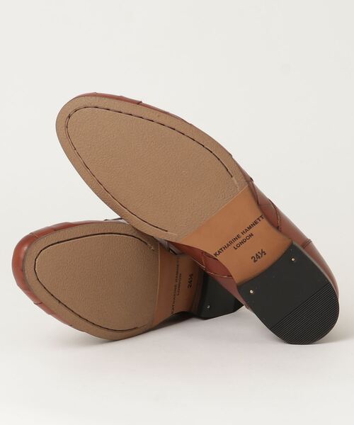 KATHARINE HAMNETT LONDON (キャサリンハムネットロンドン)の「KATHARINE HAMNETT LONDON/キャサリンハムネットロンドン メッシュスリッポン(スリッポン・メンズ・ブラウン/ブラック・25/26/25.5/26.5/24.5/27)」の4枚目の写真