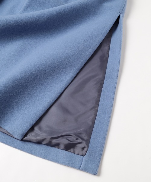 CULLNI（クルニ）の「22-AW-026 / Lamb Wool Melton Chester Long Coat（チェスターコート・メンズ・チャコール/ブルー/ブラック/アイボリー・1/2/0）」の19枚目の写真