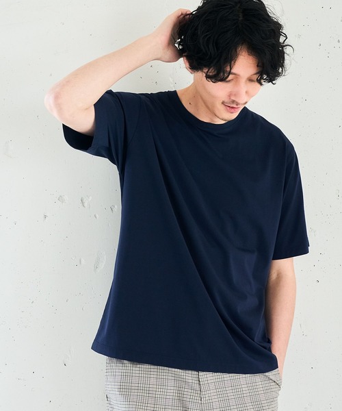 GLOBAL WORK(グローバルワーク)の「快適SmartRichTee/269512(Tシャツ/カットソー・メンズ・ホワイト/チャコールグレー/スカイブルー/ネイビー/イエロー/ピンク系その他/グリーン/ダークブルー・SMALL/MEDIUM/LARGE/X-LARGE)」の5枚目の写真