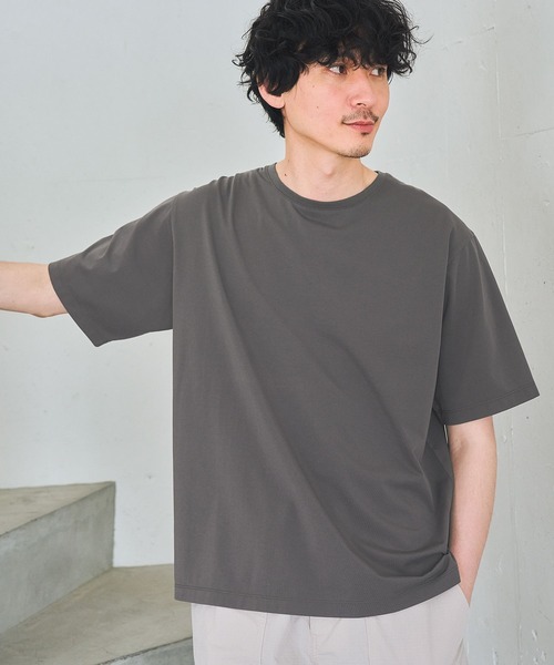GLOBAL WORK(グローバルワーク)の「快適SmartRichTee/269512(Tシャツ/カットソー・メンズ・ホワイト/チャコールグレー/スカイブルー/ネイビー/イエロー/ピンク系その他/グリーン/ダークブルー・SMALL/MEDIUM/LARGE/X-LARGE)」の3枚目の写真