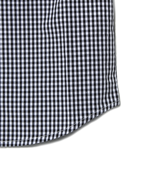 koe（コエ）の「キッズギンガムチェック半袖シャツ（シャツ/ブラウス・キッズ・ブラック/オレンジ/ライトブルー・130cm/120cm/100cm/110cm）」の7枚目の写真