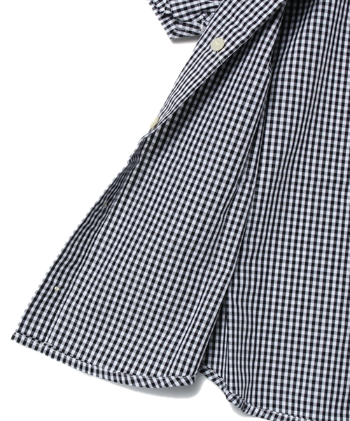koe（コエ）の「キッズギンガムチェック半袖シャツ（シャツ/ブラウス・キッズ・ブラック/オレンジ/ライトブルー・130cm/120cm/100cm/110cm）」の9枚目の写真