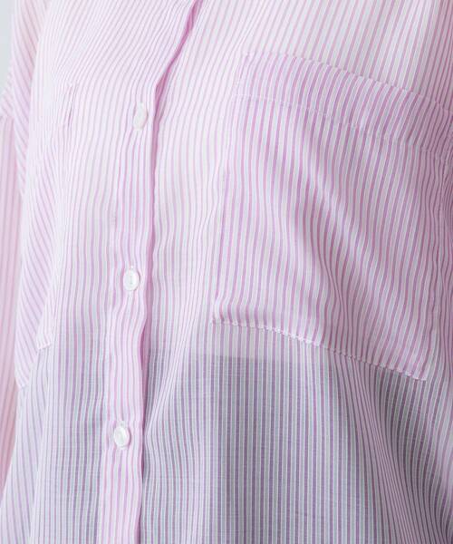 RETRO GIRL（レトロガール）の「BオープンシアーストライプSH（シャツ/ブラウス・レディース・ホワイト系その他/グリーン系その他/ピンク系その他・FREE）」の16枚目の写真