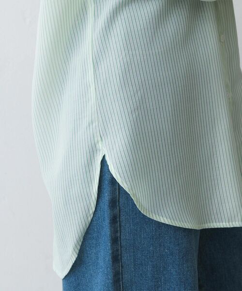 RETRO GIRL（レトロガール）の「BオープンシアーストライプSH（シャツ/ブラウス・レディース・ホワイト系その他/グリーン系その他/ピンク系その他・FREE）」の6枚目の写真