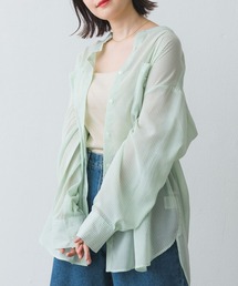 RETRO GIRL | BオープンシアーストライプSH(シャツ/ブラウス)