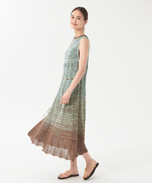 boussole(ブソル)の「【boussole×qualite】2WAYニットワンピ(ワンピース・レディース・オフホワイト/ライトブルー・フリー)」の5枚目の写真
