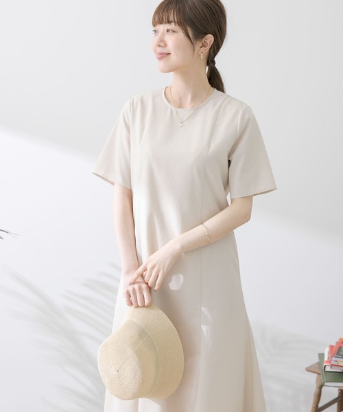 URBAN RESEARCH Sonny Label（アーバンリサーチサニーレーベル）の「ハーフスリーブセミフレアワンピース（ワンピース・レディース・ブラック/ブラウン/ナチュラル・FREE）」の10枚目の写真