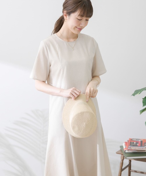 URBAN RESEARCH Sonny Label（アーバンリサーチサニーレーベル）の「ハーフスリーブセミフレアワンピース（ワンピース・レディース・ブラック/ブラウン/ナチュラル・FREE）」の12枚目の写真