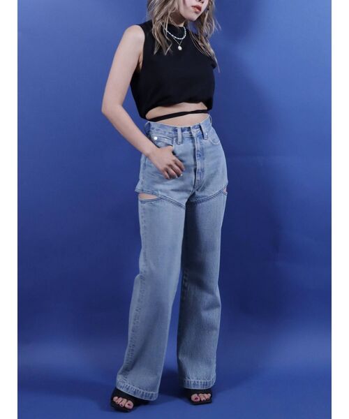 EVRIS（エヴリス）の「ウエストリボンTOPS（タンクトップ・レディース・ホワイト/ブラック/グリーン・FREE）」の11枚目の写真