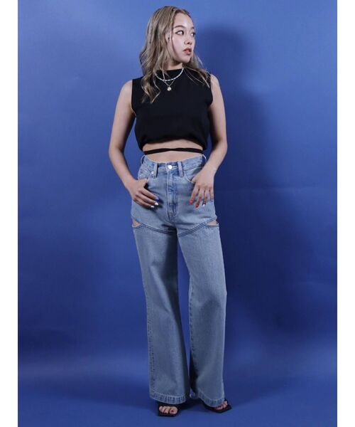 EVRIS（エヴリス）の「ウエストリボンTOPS（タンクトップ・レディース・ホワイト/ブラック/グリーン・FREE）」の21枚目の写真