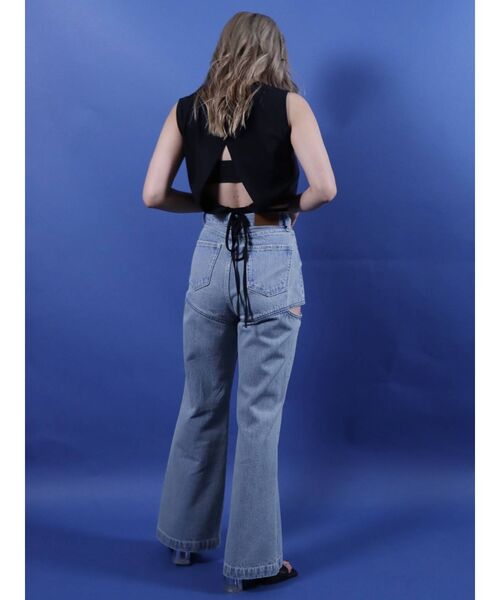 EVRIS（エヴリス）の「ウエストリボンTOPS（タンクトップ・レディース・ホワイト/ブラック/グリーン・FREE）」の8枚目の写真