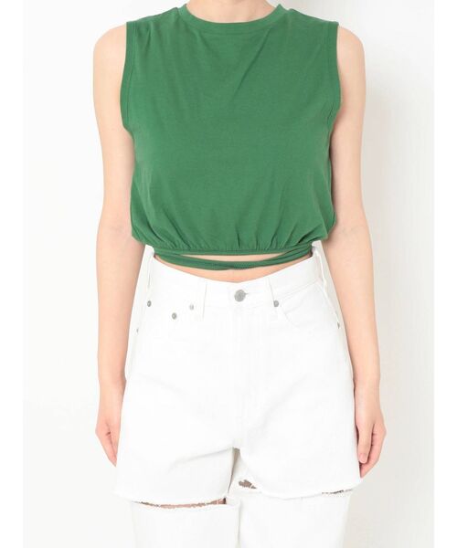 EVRIS（エヴリス）の「ウエストリボンTOPS（タンクトップ・レディース・ホワイト/ブラック/グリーン・FREE）」の18枚目の写真