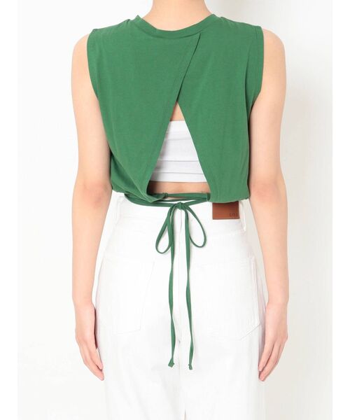 EVRIS（エヴリス）の「ウエストリボンTOPS（タンクトップ・レディース・ホワイト/ブラック/グリーン・FREE）」の12枚目の写真