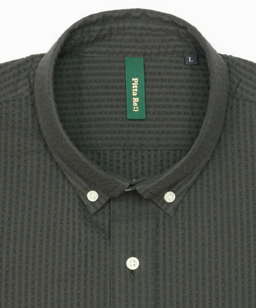 Pitta Re:)（ピッタリ）の「ラウンドテール ボタンダウン 半袖カジュアルシャツ（シャツ/ブラウス・メンズ・スミクロ・LL/S/M/L）」の6枚目の写真