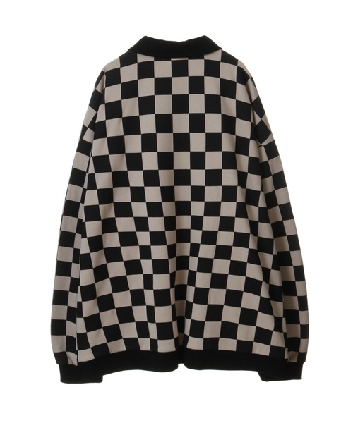 Candy Stripper（キャンディストリッパー）の「MELTY BEAR CHECKER POLO トップス（ポロシャツ・レディース・イエロー/カーキ/ベージュ・2）」の12枚目の写真