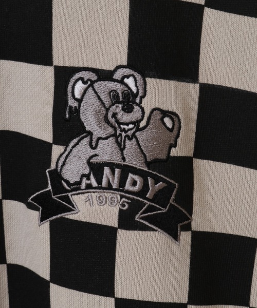 Candy Stripper（キャンディストリッパー）の「MELTY BEAR CHECKER POLO トップス（ポロシャツ・レディース・イエロー/カーキ/ベージュ・2）」の16枚目の写真