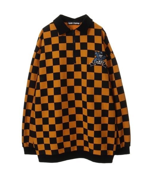 Candy Stripper（キャンディストリッパー）の「MELTY BEAR CHECKER POLO トップス（ポロシャツ・レディース・イエロー/カーキ/ベージュ・2）」の10枚目の写真