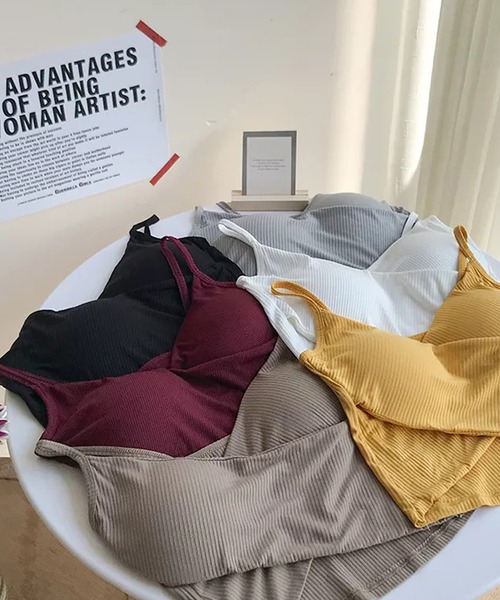 Auntie Rosa（アンティローザ）の「クロスカップ付きキャミソール（キャミソール・レディース・イエロー/ベージュ/ブラック/ホワイト/ワイン・FREE）」の16枚目の写真