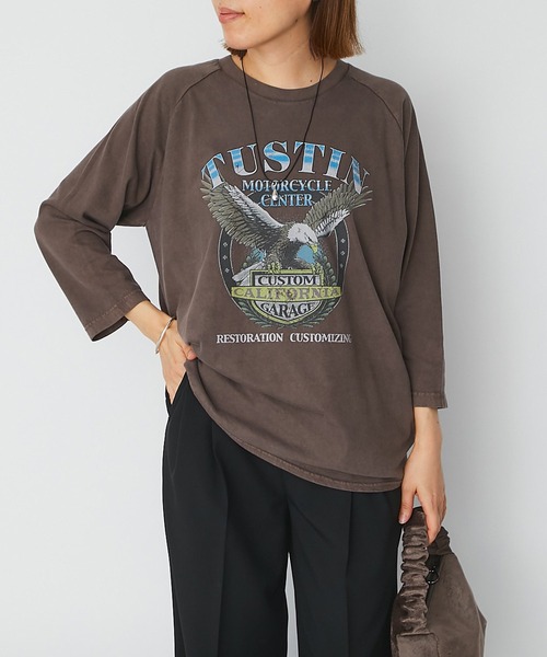 GOOD ROCK SPEED(グッドロックスピード)の「GOOD ROCK SPEED/グッドロックスピード EAGLEラグランTシャツ(Tシャツ/カットソー・レディース・ブラウン・FREE)」の9枚目の写真