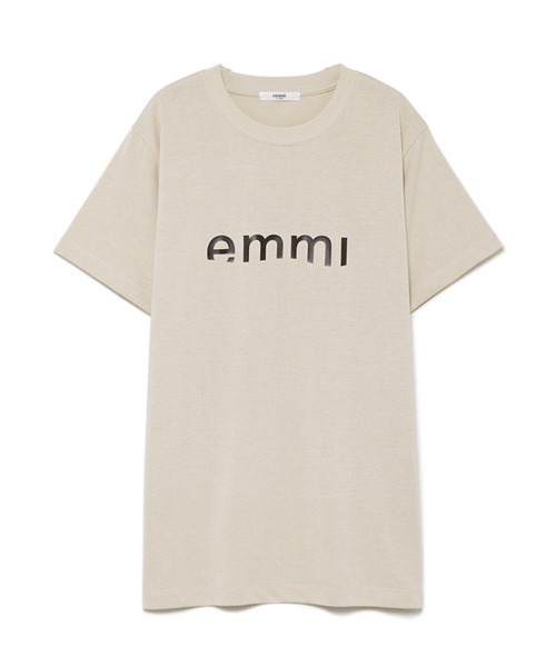 emmi（エミ）の「【emmi yoga】emmiロゴTシャツ（Tシャツ/カットソー・レディース・ホワイト/ベージュ/ダークグレー・FREE）」の3枚目の写真