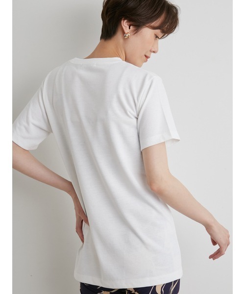 emmi（エミ）の「【emmi yoga】emmiロゴTシャツ（Tシャツ/カットソー・レディース・ホワイト/ベージュ/ダークグレー・FREE）」の5枚目の写真