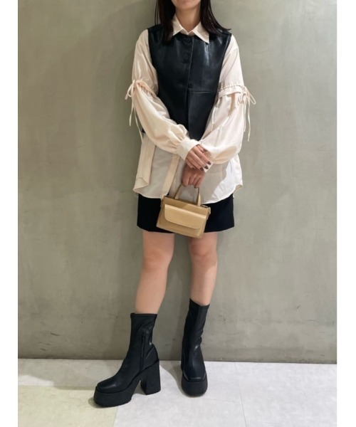 MOUSSY（マウジー）の「HW TUCK CULOTTES（その他パンツ・レディース・ベージュ/ダークグリーン/ブラック・2/1）」の14枚目の写真