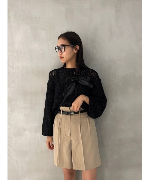 MOUSSY（マウジー）の「HW TUCK CULOTTES（その他パンツ・レディース・ベージュ/ダークグリーン/ブラック・2/1）」の13枚目の写真