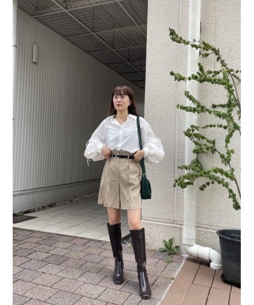 MOUSSY（マウジー）の「HW TUCK CULOTTES（その他パンツ・レディース・ベージュ/ダークグリーン/ブラック・2/1）」の11枚目の写真