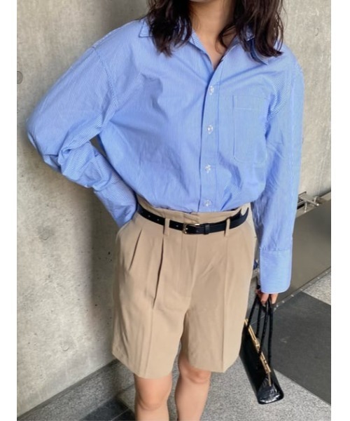 MOUSSY（マウジー）の「HW TUCK CULOTTES（その他パンツ・レディース・ベージュ/ダークグリーン/ブラック・2/1）」の10枚目の写真