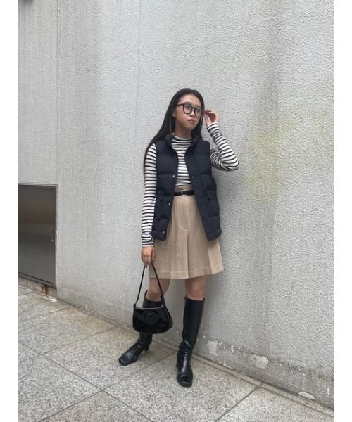 MOUSSY（マウジー）の「HW TUCK CULOTTES（その他パンツ・レディース・ベージュ/ダークグリーン/ブラック・2/1）」の9枚目の写真