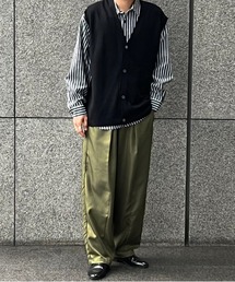 ワイドテーパードスラックス