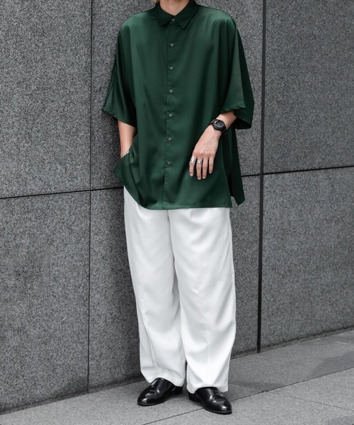 kutir（クティール）の「ワイドテーパードスラックス（スラックス・メンズ・ブラック/オフホワイト/カーキ・SMALL/MEDIUM/LARGE）」の4枚目の写真