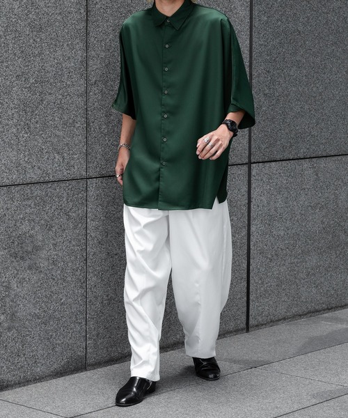 kutir（クティール）の「ワイドテーパードスラックス（スラックス・メンズ・ブラック/オフホワイト/カーキ・SMALL/MEDIUM/LARGE）」の5枚目の写真