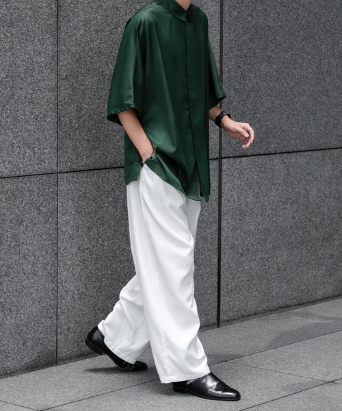 kutir（クティール）の「ワイドテーパードスラックス（スラックス・メンズ・ブラック/オフホワイト/カーキ・SMALL/MEDIUM/LARGE）」の6枚目の写真