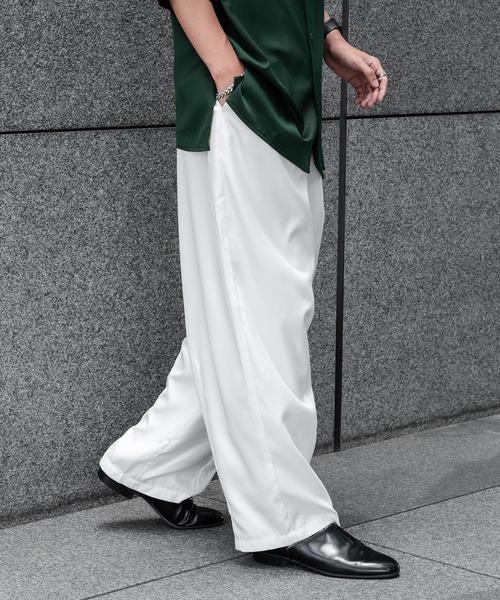 kutir（クティール）の「ワイドテーパードスラックス（スラックス・メンズ・ブラック/オフホワイト/カーキ・SMALL/MEDIUM/LARGE）」の9枚目の写真