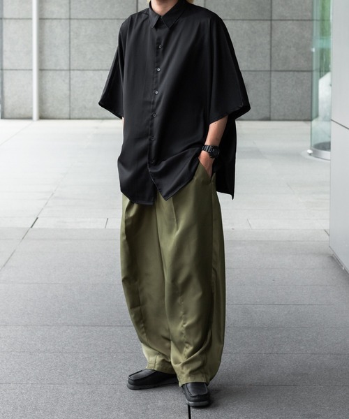 kutir（クティール）の「ワイドテーパードスラックス（スラックス・メンズ・ブラック/オフホワイト/カーキ・SMALL/MEDIUM/LARGE）」の17枚目の写真