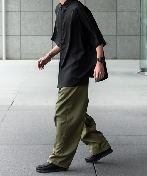 kutir（クティール）の「ワイドテーパードスラックス（スラックス・メンズ・ブラック/オフホワイト/カーキ・SMALL/MEDIUM/LARGE）」の18枚目の写真