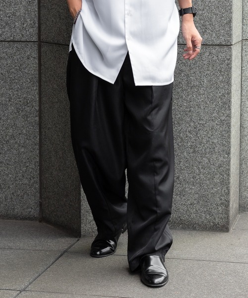 kutir（クティール）の「ワイドテーパードスラックス（スラックス・メンズ・ブラック/オフホワイト/カーキ・SMALL/MEDIUM/LARGE）」の14枚目の写真