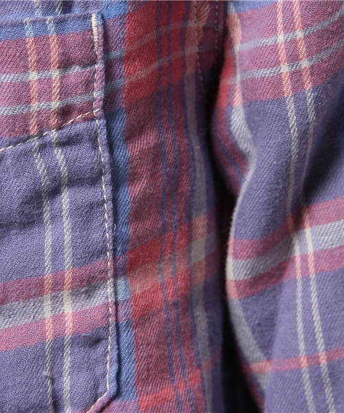 REMI RELIEF（レミレリーフ）の「◎REMI RELIEF×BEAMS PLUS / 別注 チェックシャツ 15SS（シャツ/ブラウス・メンズ・レッド/ブルー・SMALL/MEDIUM/LARGE/X-LARGE）」の7枚目の写真