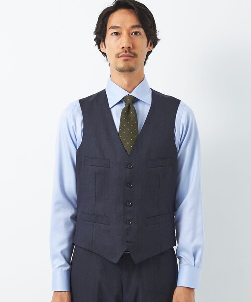 green label relaxing(グリーンレーベルリラクシング)の「<REDA>サージ無地 5B スーツベスト(スーツベスト・メンズ・ブラック/ダークグレー/ネイビー/その他1/ロイヤルブルー・42/44/46/48/50/52)」の9枚目の写真