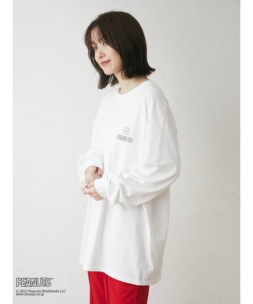 Green　Parks（グリーンパークス）の「■PEANUTS HOUSEロンT（Tシャツ/カットソー・レディース・オフホワイト・FREE）」の2枚目の写真