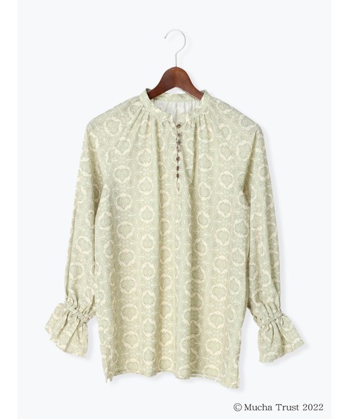 Te chichi（テチチ）の「【ミュシャコラボ】プリントギャザーブラウス（シャツ/ブラウス・レディース・ベージュ/ネイビー・ﾌﾘ-）」の16枚目の写真