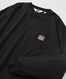 【BEN DAVIS/ベンデイビス】 ブランドタグ ワンポイント ポケット付き ロンT/ロングスリーブ
