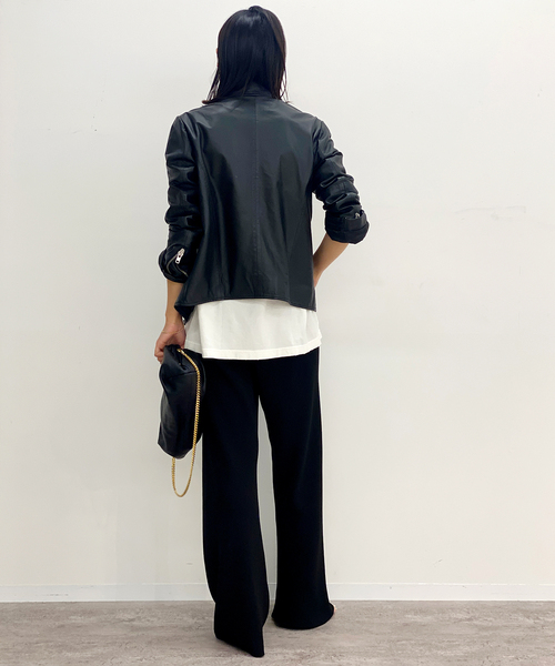 【美品】AP STUDIO エラスティックパンツ 38 ブラック エラスティックパンツ（スラックス）｜AP STUDIO（エーピー