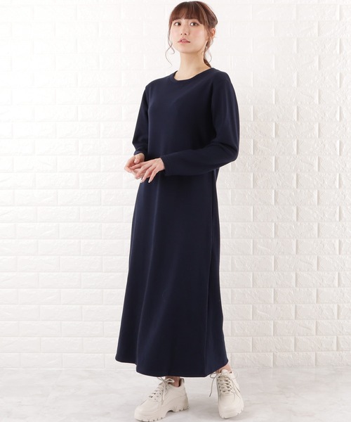 新品 N.G ロングワンピース 光沢素材 裏起毛 日本製 レディース 楽天市場】【半額クーポン対象】ロングワンピース 裏起毛 I
